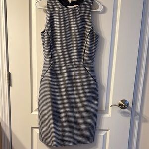 J. Crew Suiting Sheath Dress Navy & White